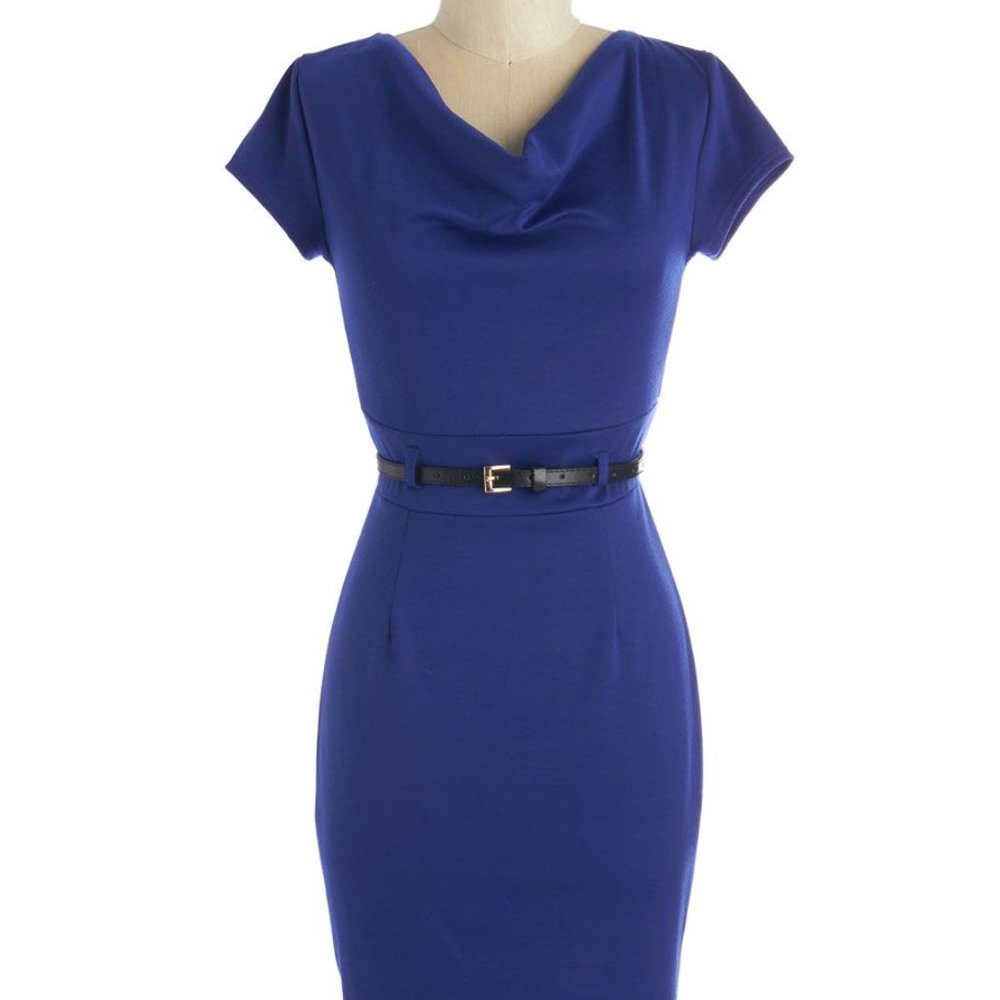 Modcloth | This Magic Memo-ment Dress in Cobalt